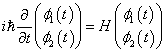 Time-dependent Schroedinger equation in matrix form