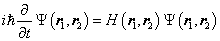 Time-dependent Schroedinger equation for two identical particles