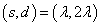 s = lambda, d = 2*lambda