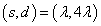 s = lambda, d = 4*lambda