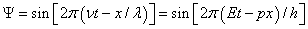 lambda = h/p