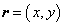 r = (x,y)