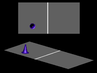 Simulation results for potential barrier for which the momentum of the particle in the direction parallel to it is conserved